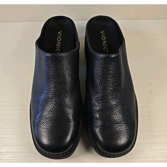 Vionic Women's Fairfax Clog Slip-On Mule Black Vegan Leather Size 8 - Picture 3 of 8